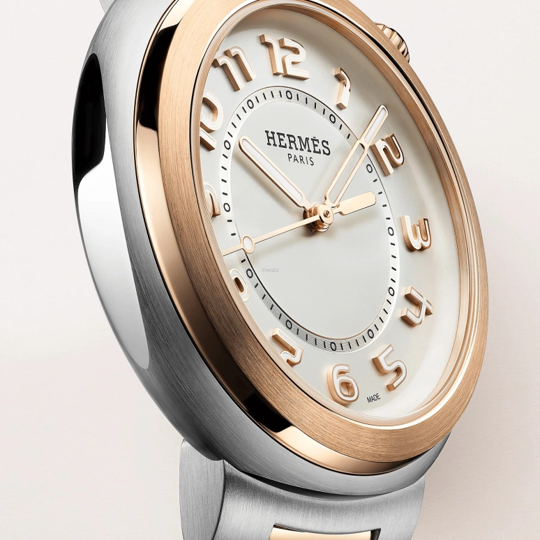Hermès,Hermès Cut 36mm,36mm,Stainless Steel,Rose Gold,Silver White,Automatic,50hours,In-house Caliber,W403249WW00