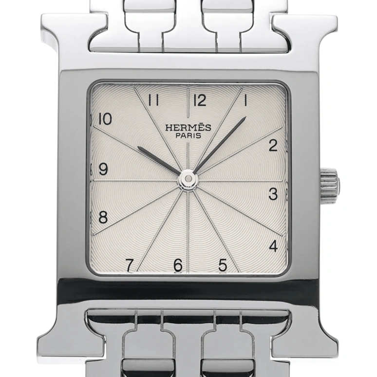 Hermès,H Hour 26mm,26mm,Stainless Steel,Silver White,Quartz,Sapphire,Crystal Glass,Square,HH1,HH1.510.260/4805