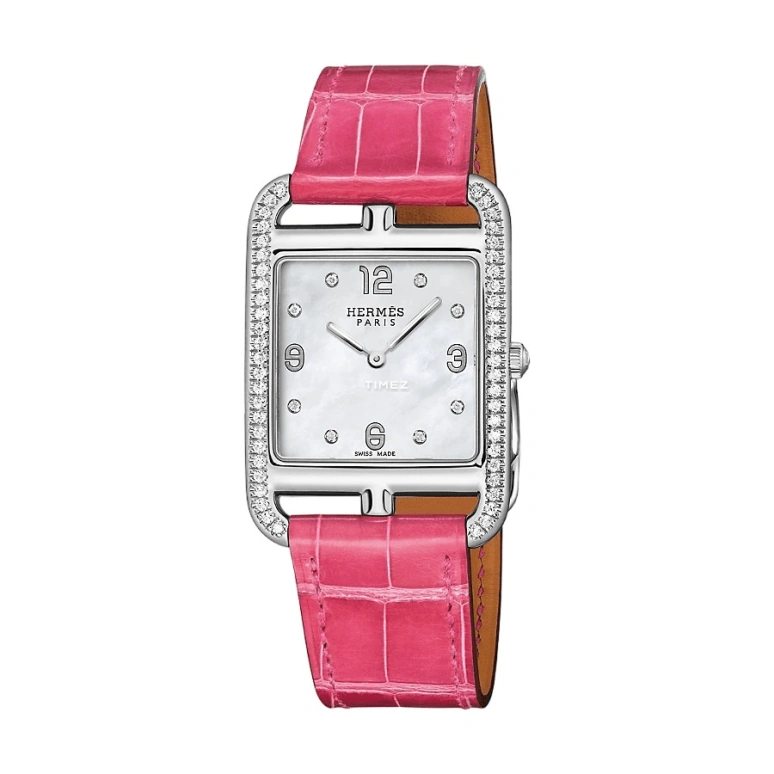 Hermès,Cape Cod 29x29mm,29x29mm,Stainless Steel,Silver White,Quartz,Sapphire,Crystal Glass,Square,W044212WW00