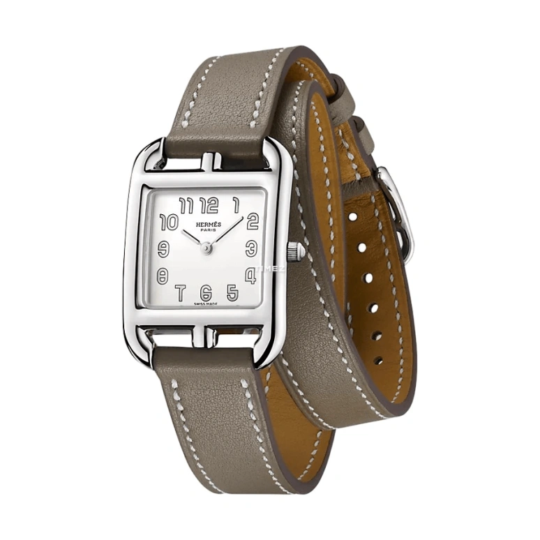 Hermès,Cape Cod 23x23mm,23x23mm,Stainless Steel,White,Quartz,Sapphire,Square,W040246WW00