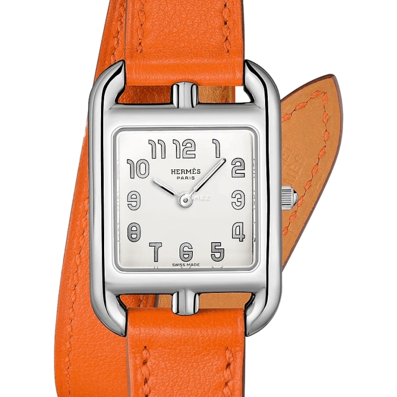 Hermès,Cape Cod 23x23mm,23x23mm,Stainless Steel,White,Quartz,Sapphire,Crystal Glass,Square,W040243WW00