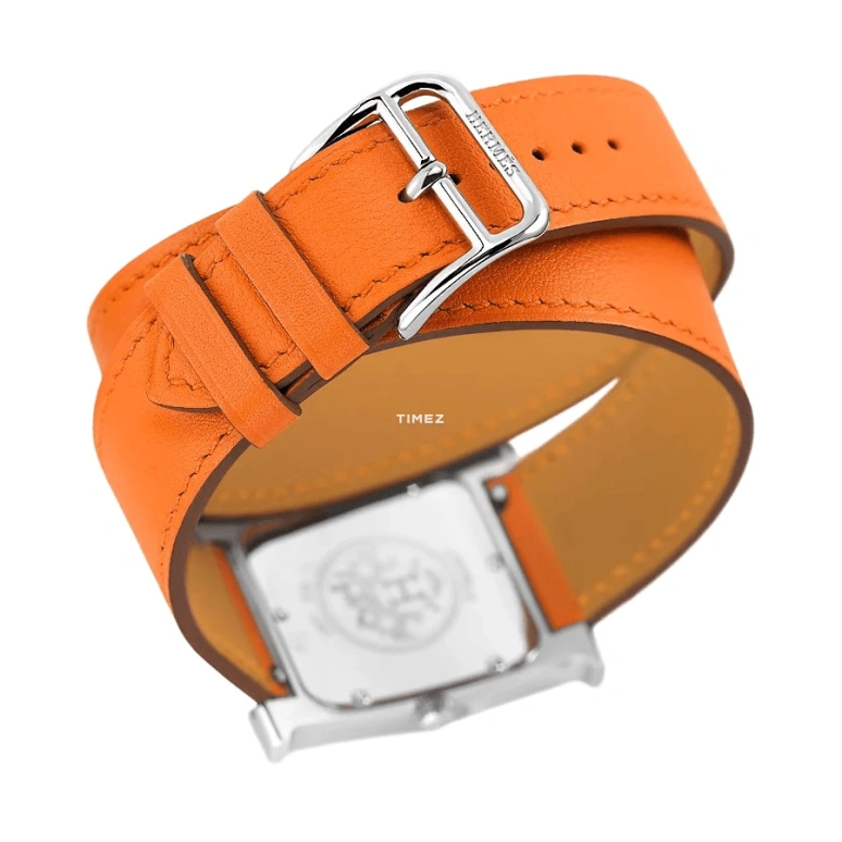 Hermès,Heure H 21x21mm,21x21mm,Stainless Steel,White,Quartz,Sapphire,Crystal Glass,Square,W036719WW00