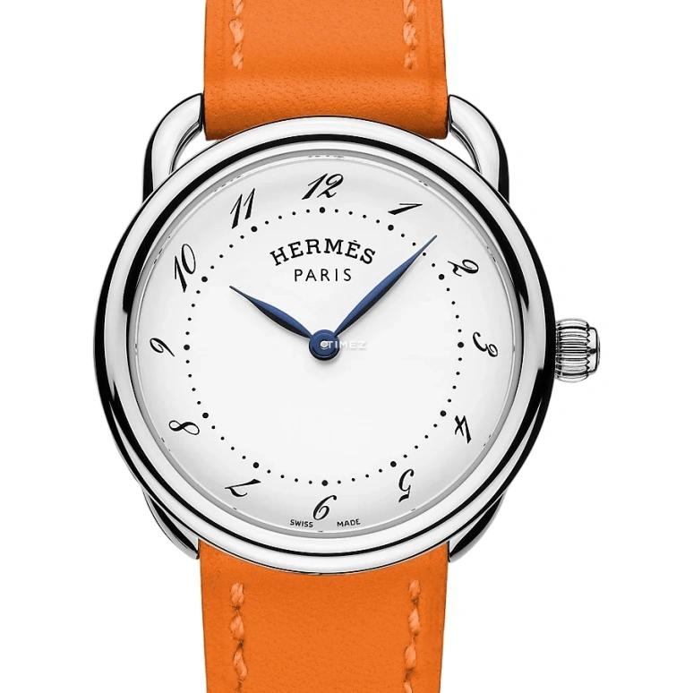 Hermès,Arceau 28mm,28mm,Stainless Steel,White,Quartz,Sapphire,Crystal Glass,Round,W040137WW00