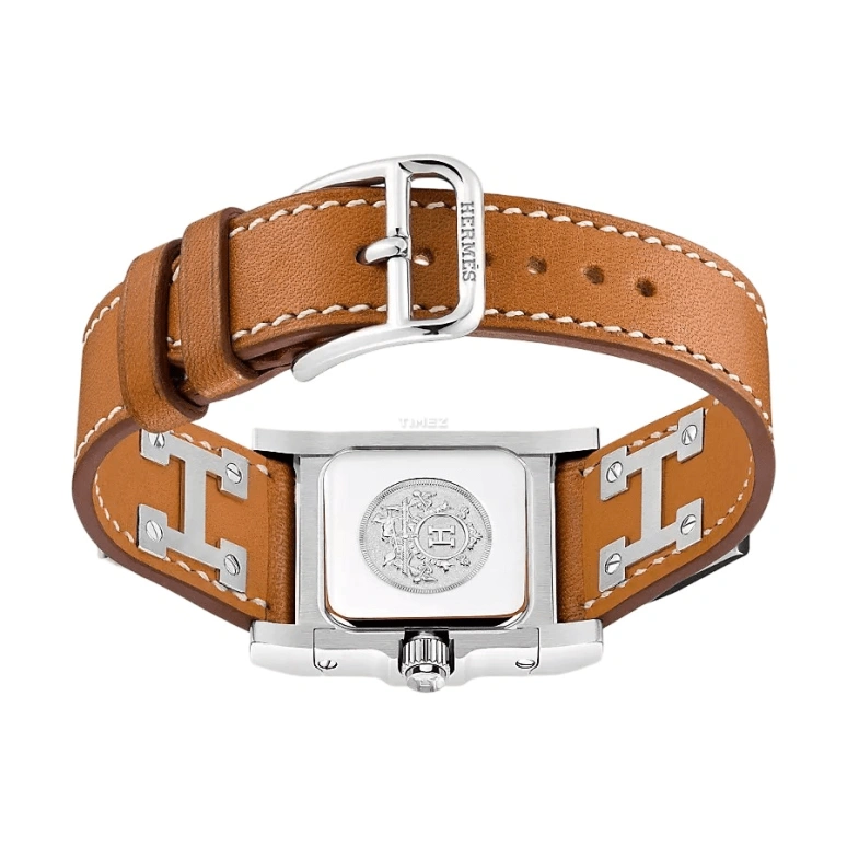 Hermès,Médor 23x23mm,23x23mm,Stainless Steel,Silver White,Quartz,Sapphire,Crystal Glass,Square,W028323WW00