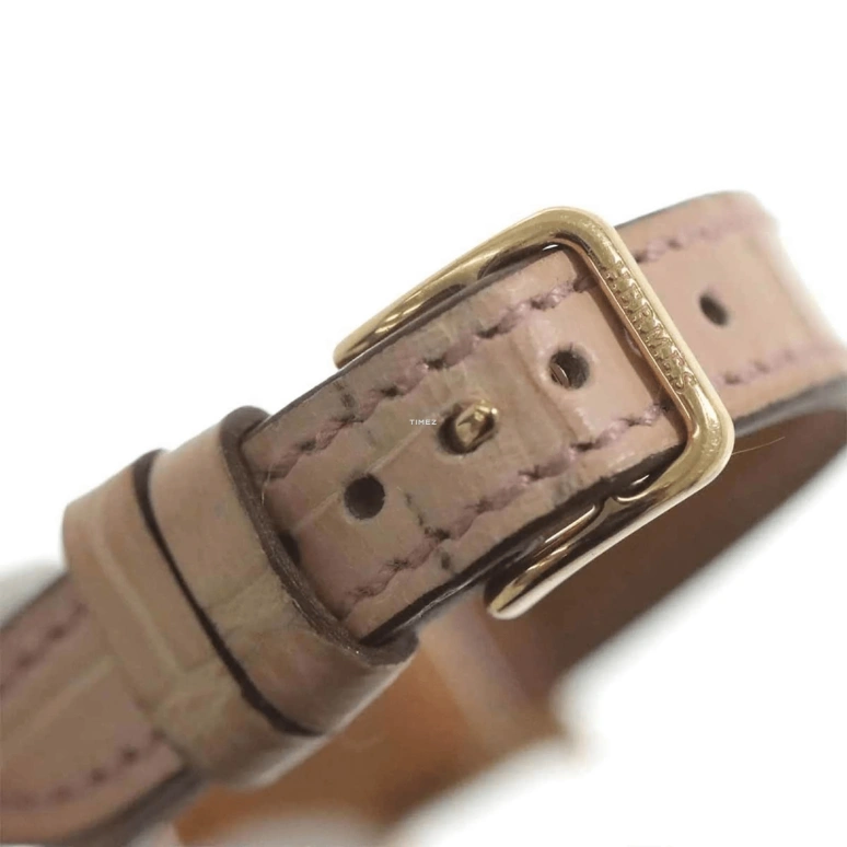 Hermès,H 17mm,17mm,Rose Gold,Silver White,White,Quartz,Sapphire,Crystal Glass,Square,HH1 170