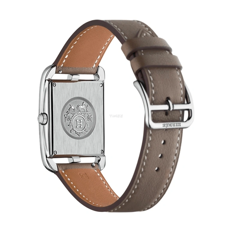 Hermès,Cape Cod 29x29mm,29x29mm,Stainless Steel,White,Quartz,Day,Sapphire,Crystal Glass,W043640WW00