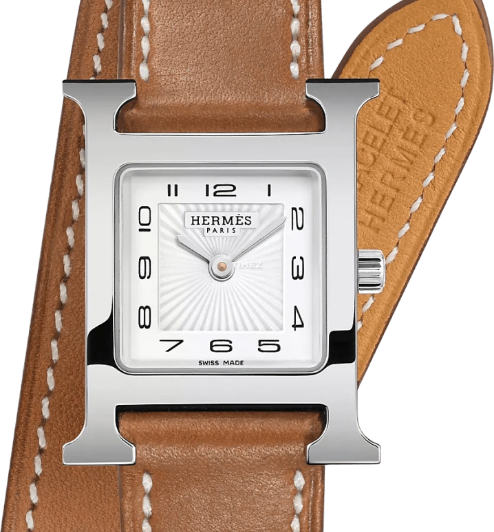Hermès,Heure H 21x21mm,21x21mm,Stainless Steel,White,Quartz,Sapphire,Crystal Glass,Square,W036717WW00
