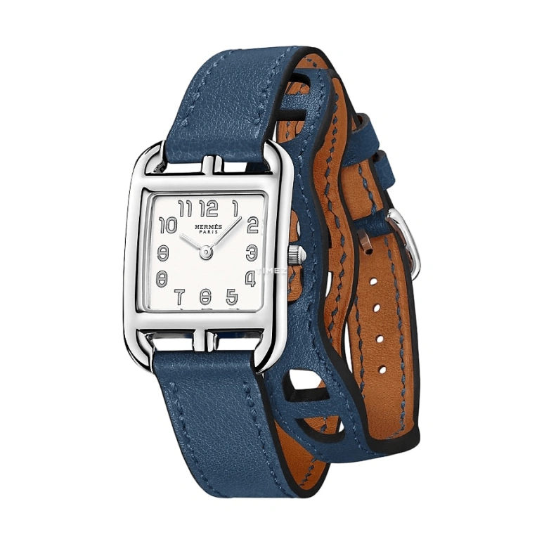 Hermès,Cape Cod 23x23mm,23x23mm,Stainless Steel,Silver White,Quartz,Sapphire,Crystal Glass,Square,W049605WW00