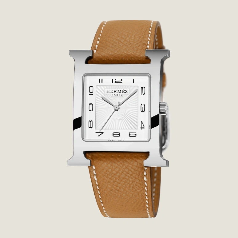Hermès,Heure H 30.50x30.50mm,30.50x30.50mm,Stainless Steel,White,Quartz,Sapphire,Square,W036831WW00