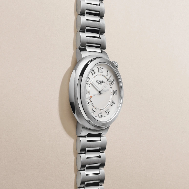 Hermès,Hermès Cut 36mm,36mm,Stainless Steel,Silver White,Automatic,50hours,In-house Caliber,W403190WW00