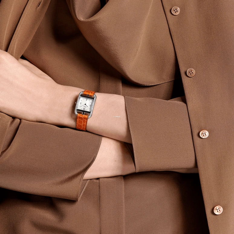 Hermès,Cape Cod 31mm,31mm,Stainless Steel,White,Quartz,Sapphire,Square,W044228WW00