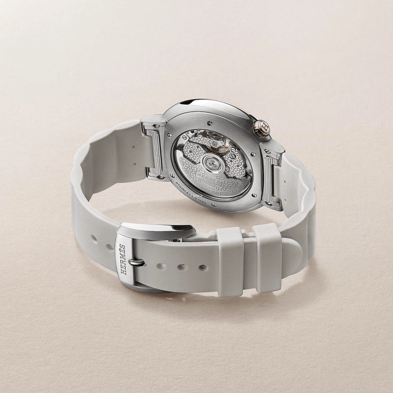 Hermès,Hermès Cut 36mm,36mm,Stainless Steel,Rose Gold,Silver,Silver White,Automatic,50hours,In-house Caliber,W404941WW00