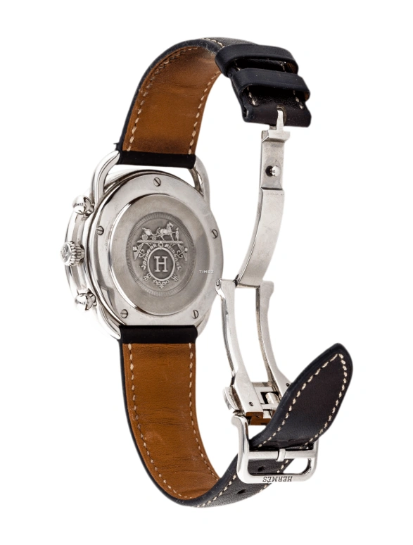 Hermès,Arceau 43mm,43mm,Stainless Steel,Brown,Automatic,Chronograph,Day,W034831WW00