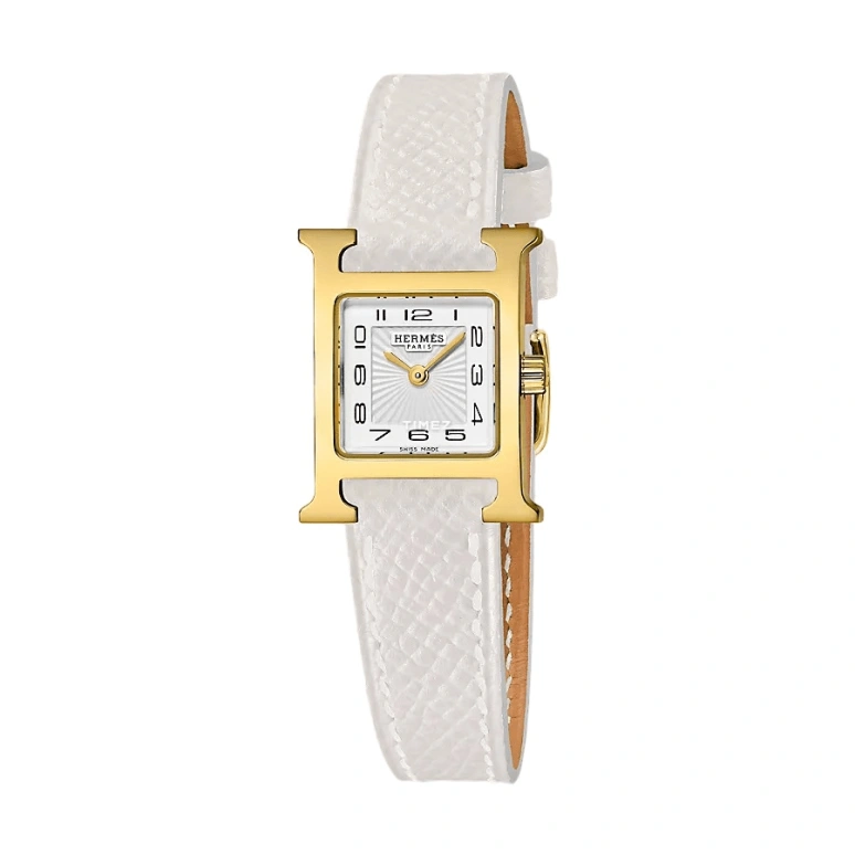 Hermès,Heure H 17.20x17.20mm,17.20x17.20mm,Stainless Steel,White,Quartz,Sapphire,Crystal Glass,Square,W055415WW00