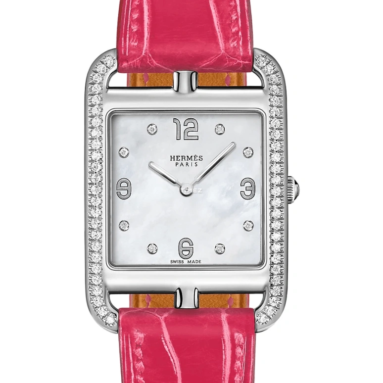 Hermès,Cape Cod 29x29mm,29x29mm,Stainless Steel,Silver White,Quartz,Sapphire,Crystal Glass,Square,W044212WW00