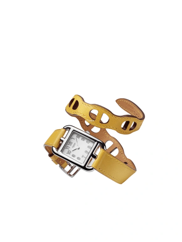 Hermès,Cape Cod 23x23mm,23x23mm,Stainless Steel,Silver White,Quartz,Sapphire,Crystal Glass,Square,W049607WW00