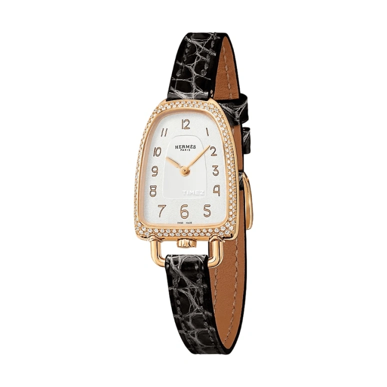 Hermès,Galop D'Hermès 20x27.20mm,20x27.20mm,Rose Gold,White,Quartz,Sapphire,Crystal Glass,Other,W053751WW00