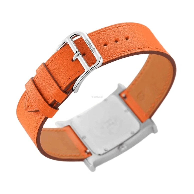 Hermès,Heure H 21x21mm,21x21mm,Stainless Steel,White,Quartz,Sapphire,Square,W036707WW00