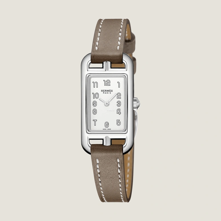 Hermès,Nantucket 29x17mm,29x17mm,Stainless Steel,White,Quartz,Sapphire,Rectangular,W044189WW00