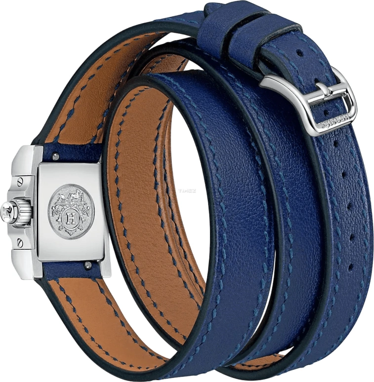 Hermès,Médor 16x16mm,16x16mm,Stainless Steel,Blue,Quartz,Sapphire,Crystal Glass,Square,W046349WW00