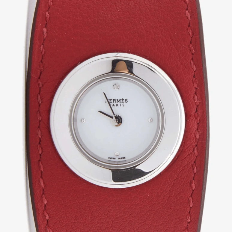 Hermès,Faubourg 19.50mm,19.50mm,Stainless Steel,White,Quartz,Sapphire,Silver,W042630WW00