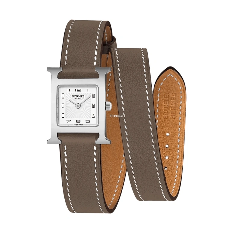 Hermès,Heure H 21x21mm,21x21mm,Stainless Steel,White,Quartz,Sapphire,Crystal Glass,Square,W036721WW00