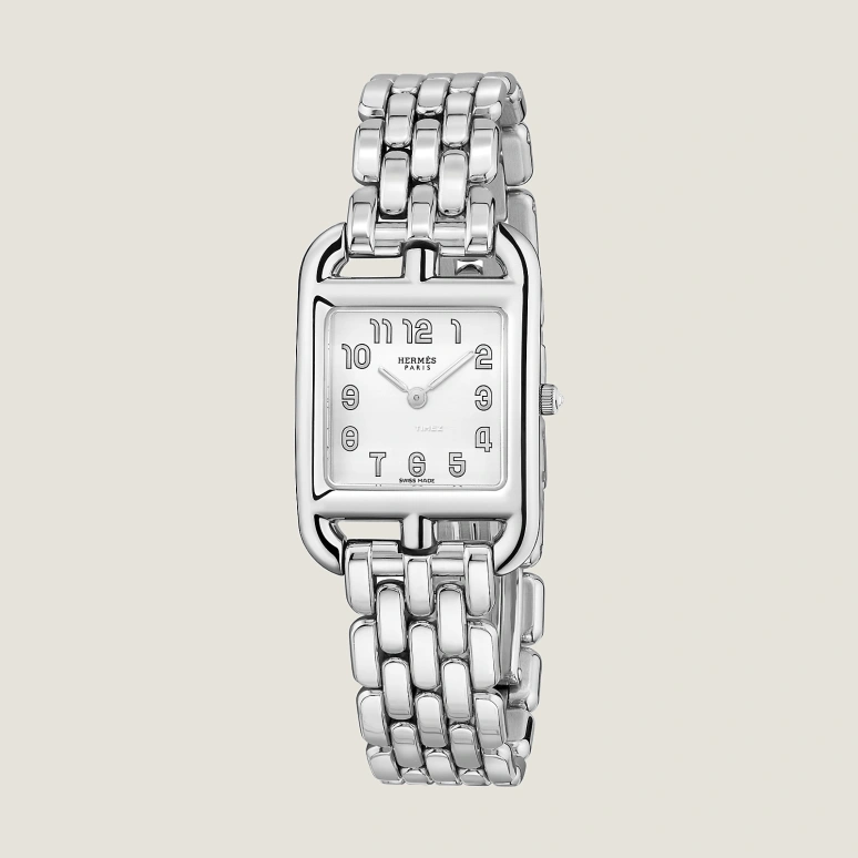 Hermès,Cape Cod 31x23mm,31x23mm,Stainless Steel,White,Quartz,Sapphire,Crystal Glass,Square,W057466WW00