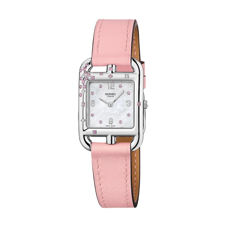 Hermès,Cape Cod 23x23mm,23x23mm,Stainless Steel,Silver White,Quartz,Sapphire,Square,W052160WW00