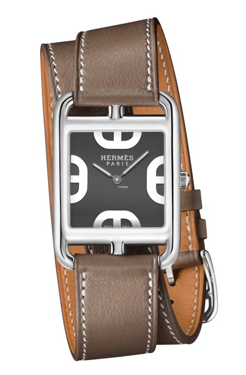 Hermès,Cape Cod 29x29mm,29x29mm,Stainless Steel,Black,Quartz,Sapphire,Crystal Glass,Square,W045802WW00