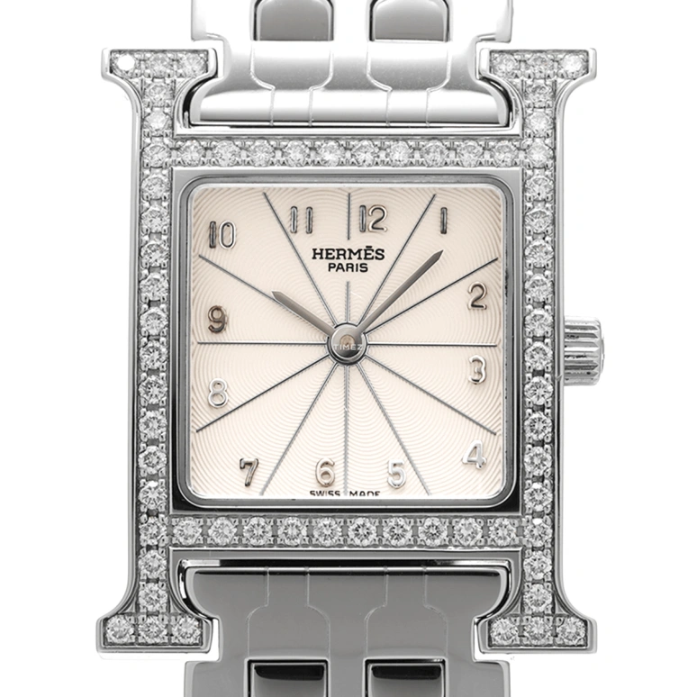 Hermès,H Hour 30x21mm,30x21mm,Stainless Steel,Silver White,Quartz,Sapphire,Square,HH1,HH1.230.271/4804