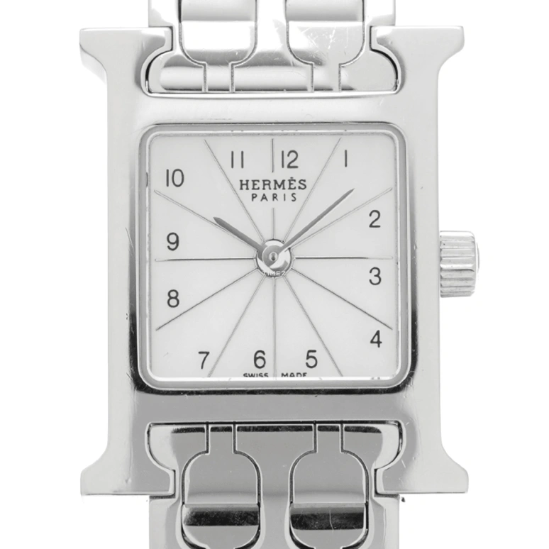 Hermès,H Hour 30x21mm,30x21mm,Stainless Steel,Silver White,Quartz,Sapphire,Crystal Glass,Square,HH1,HH1.110.212/4835