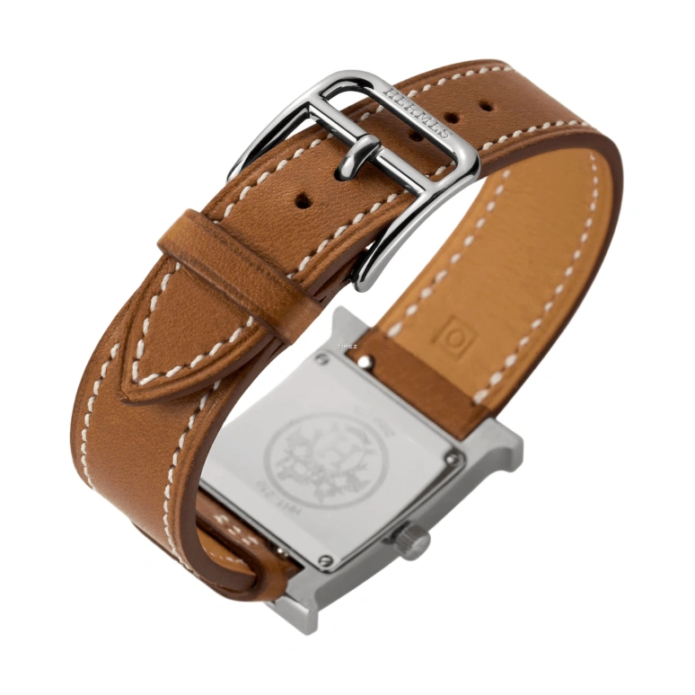 Hermès,Heure H 21x21mm,21x21mm,Stainless Steel,White,Quartz,Sapphire,Crystal Glass,Square,W036706WW00