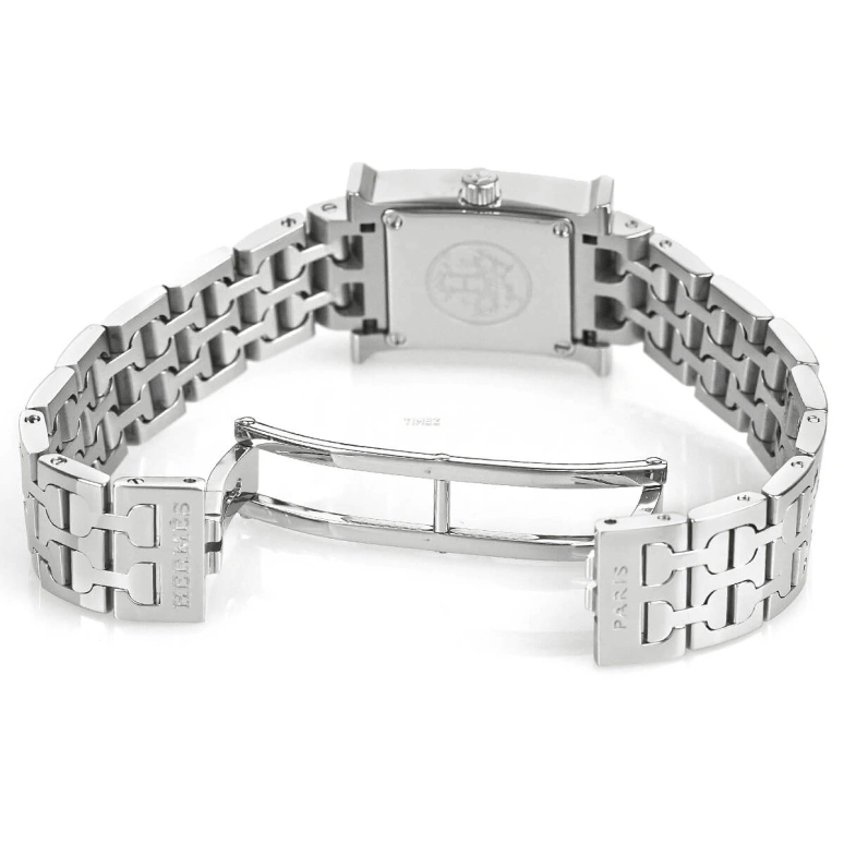 Hermès,Other 20x25mm,20x25mm,Stainless Steel,Pink,Quartz,Sapphire,Crystal Glass,Square,HH1,HH1.110.214/4835