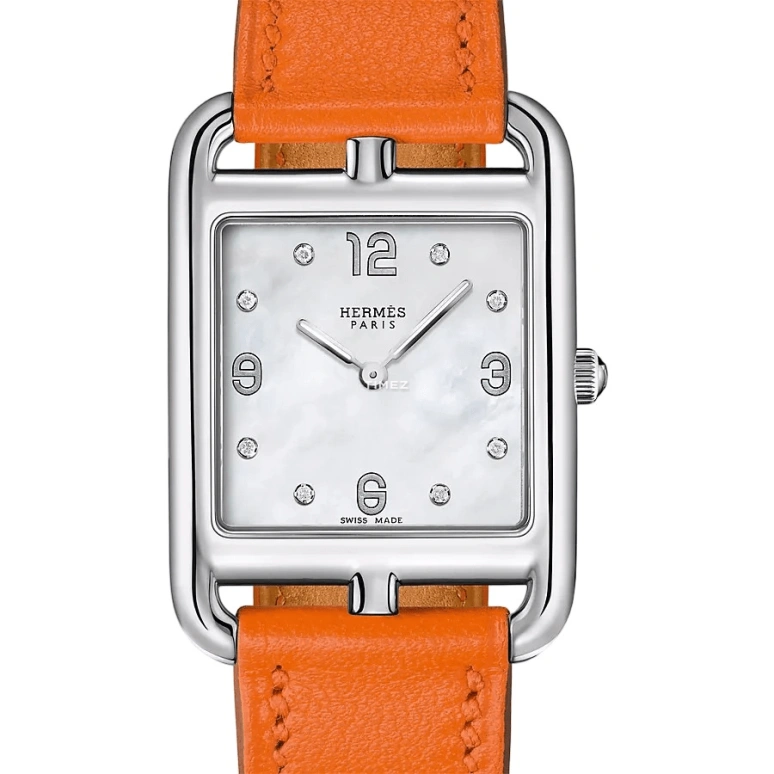 Hermès,Cape Cod 29x29mm,29x29mm,Stainless Steel,White,Quartz,Sapphire,Crystal Glass,Square,W044286WW00