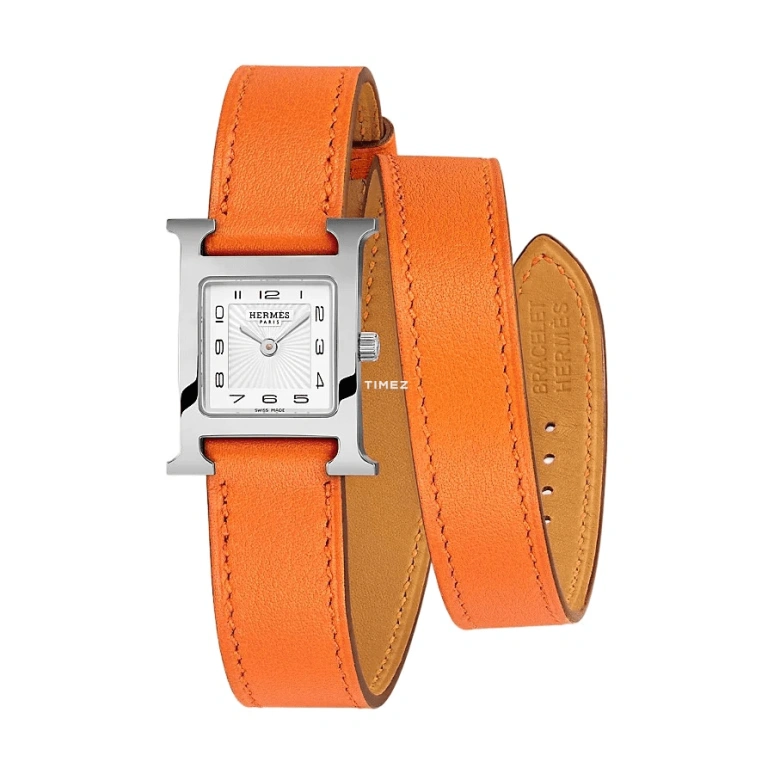 Hermès,Heure H 21x21mm,21x21mm,Stainless Steel,White,Quartz,Sapphire,Crystal Glass,Square,W036719WW00