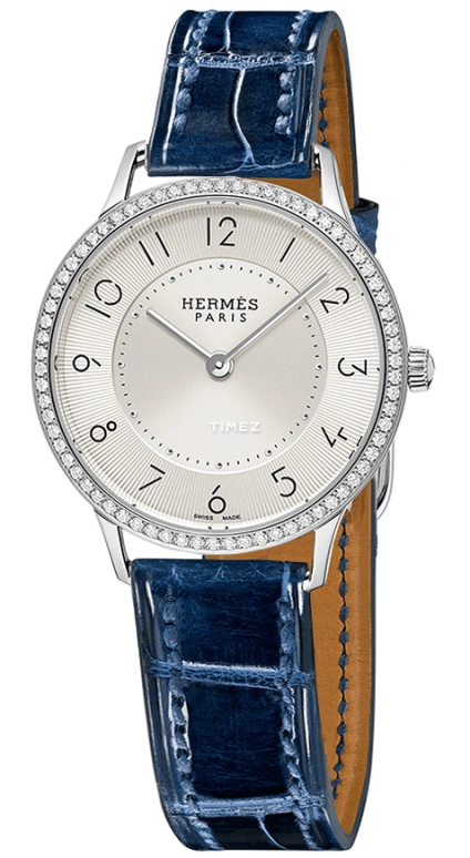 Hermès,Slim d'Hermès 32mm,32mm,Stainless Steel,Silver,Quartz,Sapphire,Crystal Glass,Round,W041702WW00
