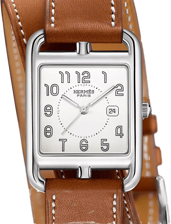 Hermès,Cape Cod 29x29mm,29x29mm,Stainless Steel,White,Quartz,Day,Sapphire,Crystal Glass,W043669WW00