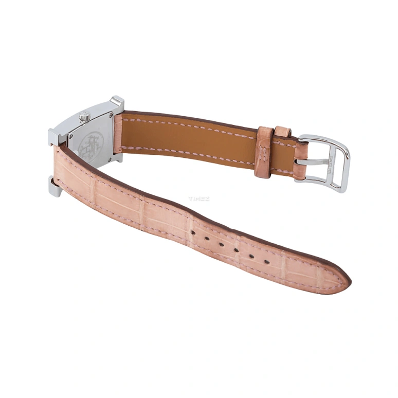 Hermès,H Hour 30x21mm,30x21mm,Stainless Steel,Silver White,Quartz,Sapphire,Crystal Glass,Square,HH1,HH1.210.283/MRP