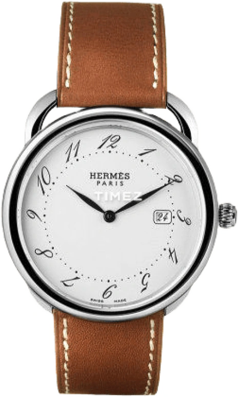 Hermès,Arceau 38mm,38mm,Stainless Steel,White,Sapphire,Crystal Glass,Closed,026852WW00