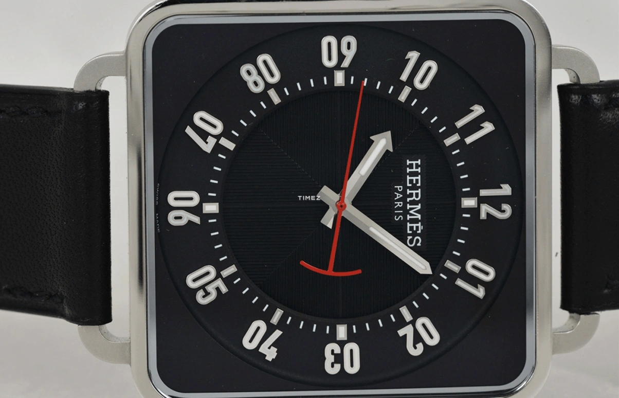 Hermès,Carré H 38x38mm,38x38mm,Stainless Steel,Black,Automatic,50hours,In-house Caliber,W045777WW00