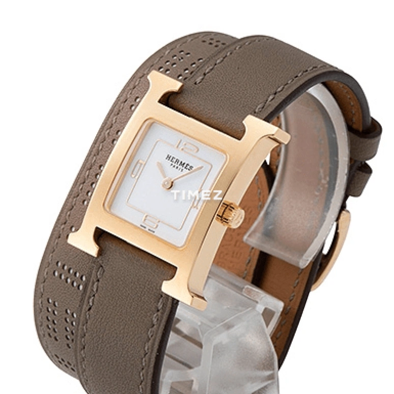 Hermès,Heure H 21mm,21mm,Stainless Steel,White,Quartz,Sapphire,Square,W049198WW00