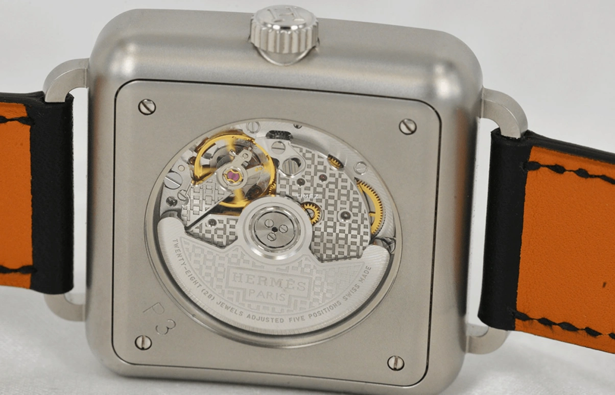 Hermès,Carré H 38x38mm,38x38mm,Stainless Steel,Black,Automatic,50hours,In-house Caliber,W045777WW00