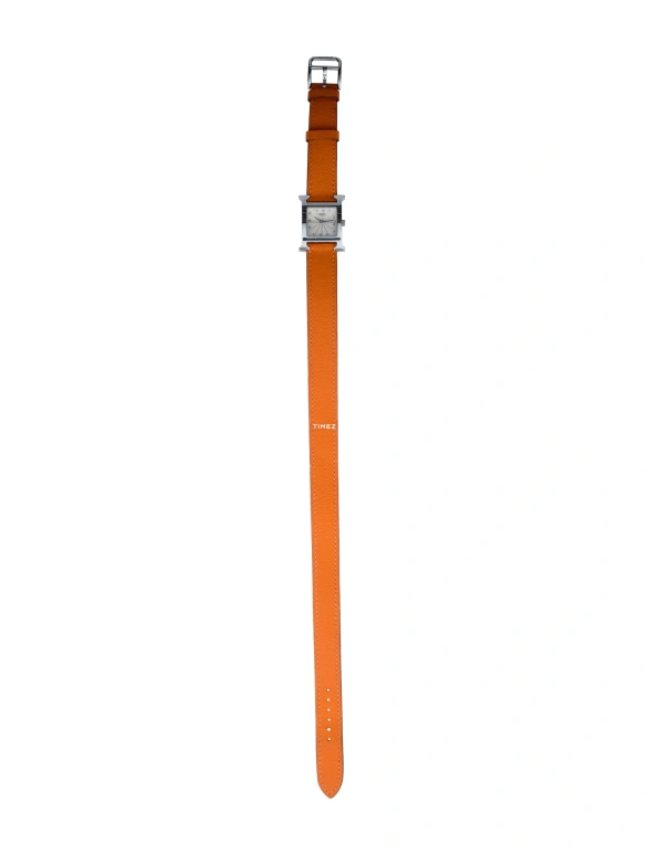爱马仕,Heure H 26x26毫米,26x26毫米,不锈钢,白色,石英,蓝宝石,水晶玻璃,方形,W036800WW00