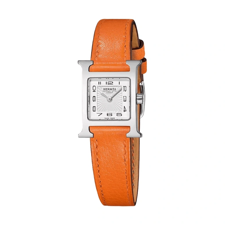 Hermès,Heure H 17.20x17.20mm,17.20x17.20mm,Stainless Steel,White,Quartz,Sapphire,Crystal Glass,Square,W037881WW00