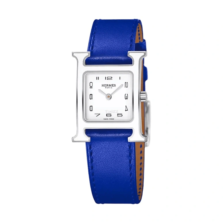 Hermès,Heure H 21x21mm,21x21mm,Stainless Steel,White,Quartz,Sapphire,Crystal Glass,Square,W044905WW00