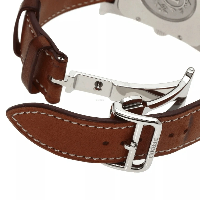 Hermès,Carré H 32.50x42mm,32.50x42mm,Stainless Steel,White,Automatic,Day,Sapphire,HH2810