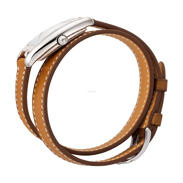 Hermès,Cape Cod 26.80x24mm,26.80x24mm,Stainless Steel,White,Quartz,Sapphire,Crystal Glass,Tonneau,W042789WW00