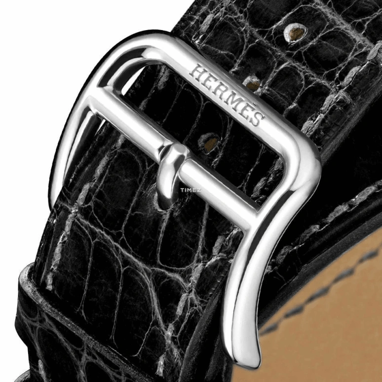 Hermès,Cape Cod 29x29mm,29x29mm,Stainless Steel,Black,Quartz,Sapphire,Square,W043677WW00