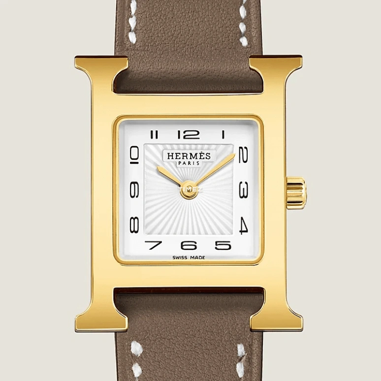 Hermès,Heure H 25x21mm,25x21mm,Stainless Steel,White,Quartz,Sapphire,Crystal Glass,Square,W055422WW00