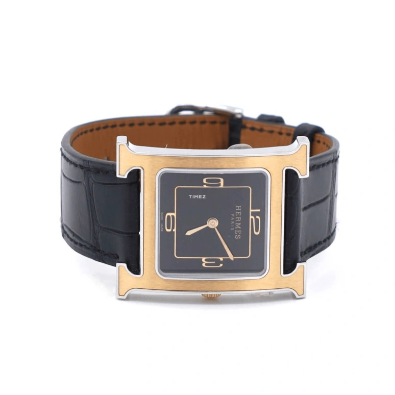 Hermès,Heure H 26x26mm,26x26mm,Stainless Steel,Black,Quartz,Sapphire,Crystal Glass,Square,W053265WW00